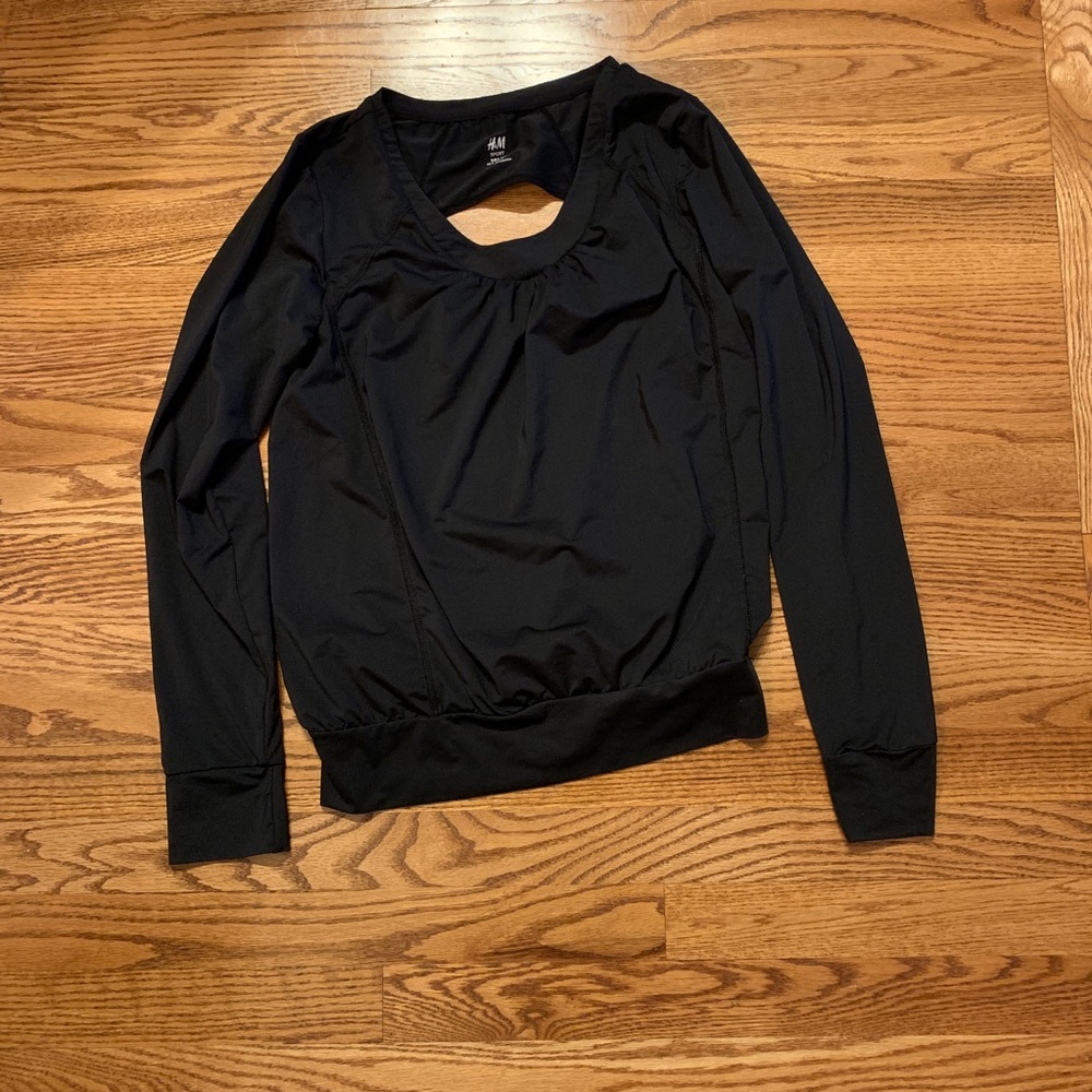 H&M Black Long Sleeved Sports Top